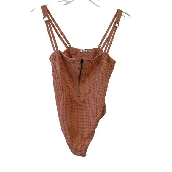 Free People Intimately Bodysuit Peach/Light Coral XS - Picture 2 of 10